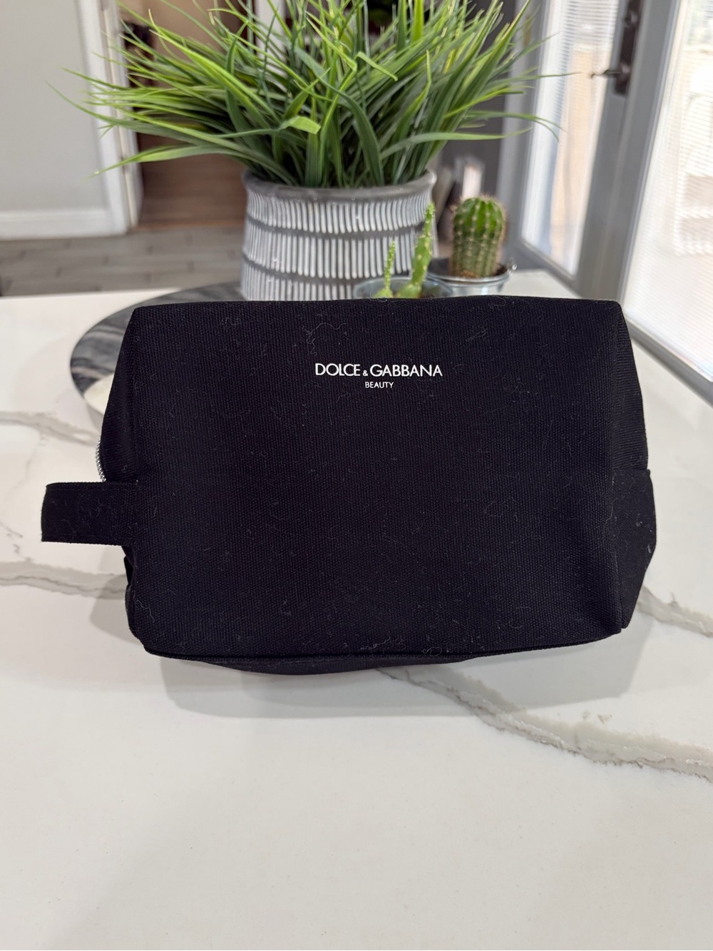 Dolce & Gabbana Black Canvas Men's Toiletry Pouch